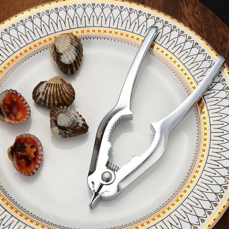 KitchenAce 1pc Kitchen Aluminium Alloy Clam Opener Seafood Scallop Oyster Sea Clam Shell Opener Kitchen Seafood Clip Accessories