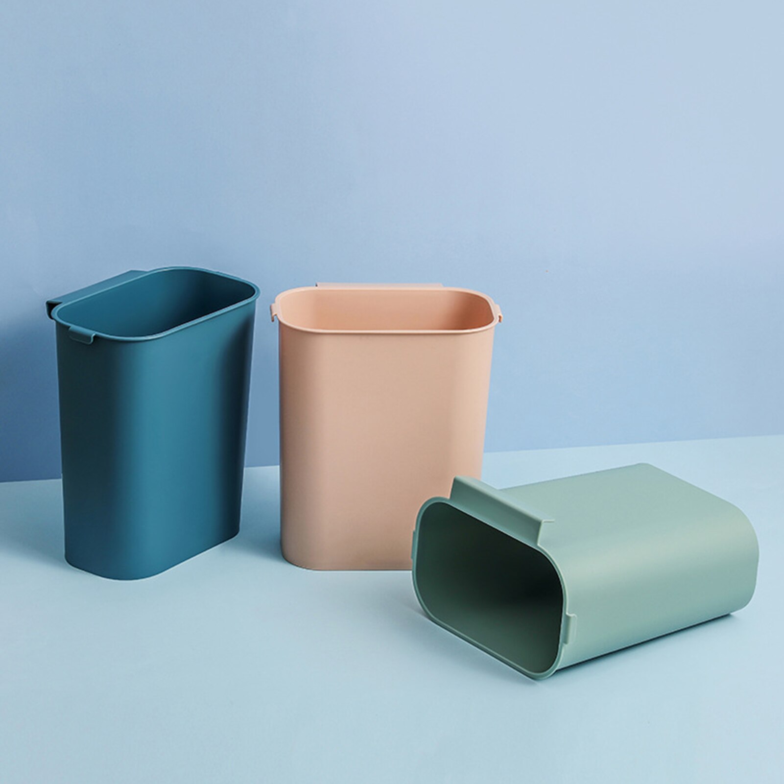 Large Capacity Waste Bins Kitchen Garbage Bin Wall Mounted Hanging Trash Can Kitchen Bathroom Waste Storage Bucket Trash Can