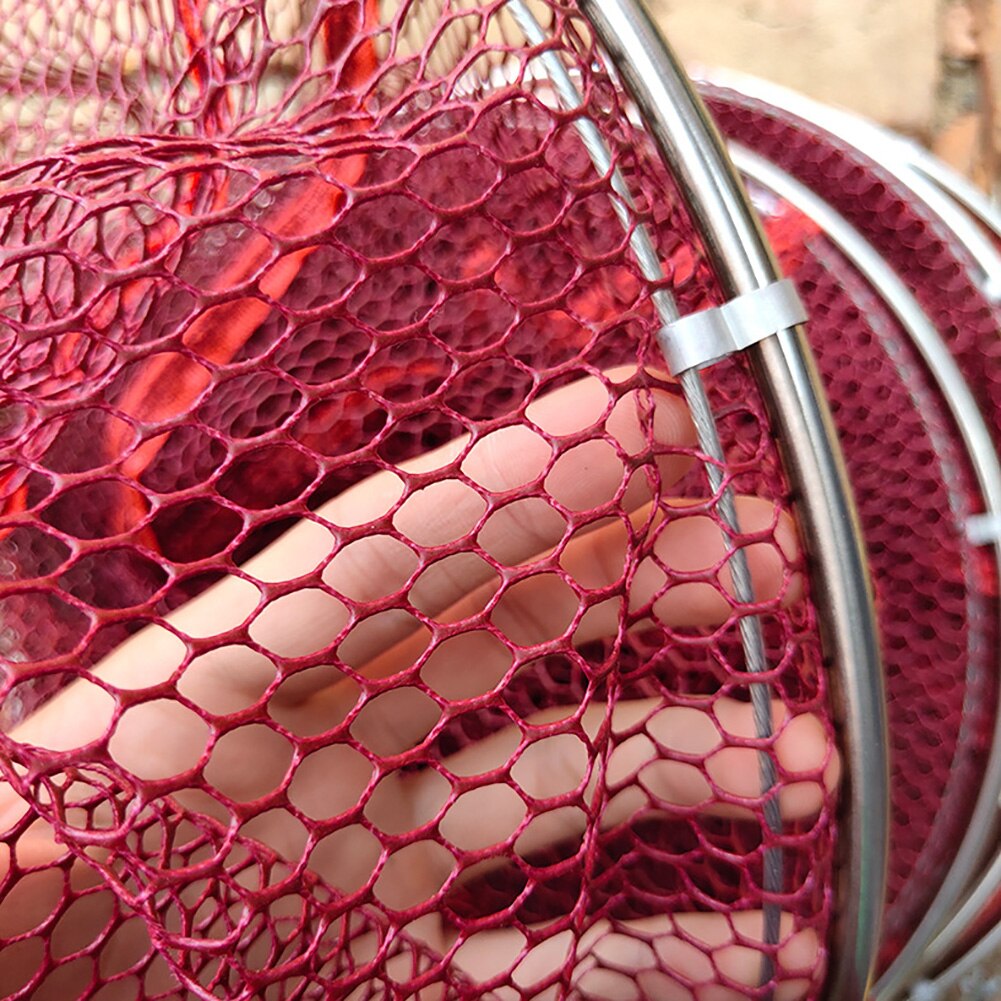 Filet de capture de poisson pliable en Nylon, panier en maille, en acier inoxydable, piège, Cage de pêche, 2m/2.5m