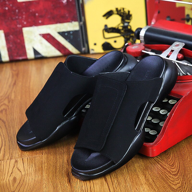 Männer Unterhose auf Gladiator Hausschuhe Männer Komfortable Strand Sandalen Männlichen Super cool Maultier schuh Männer Sandalss: Schwarz / 10