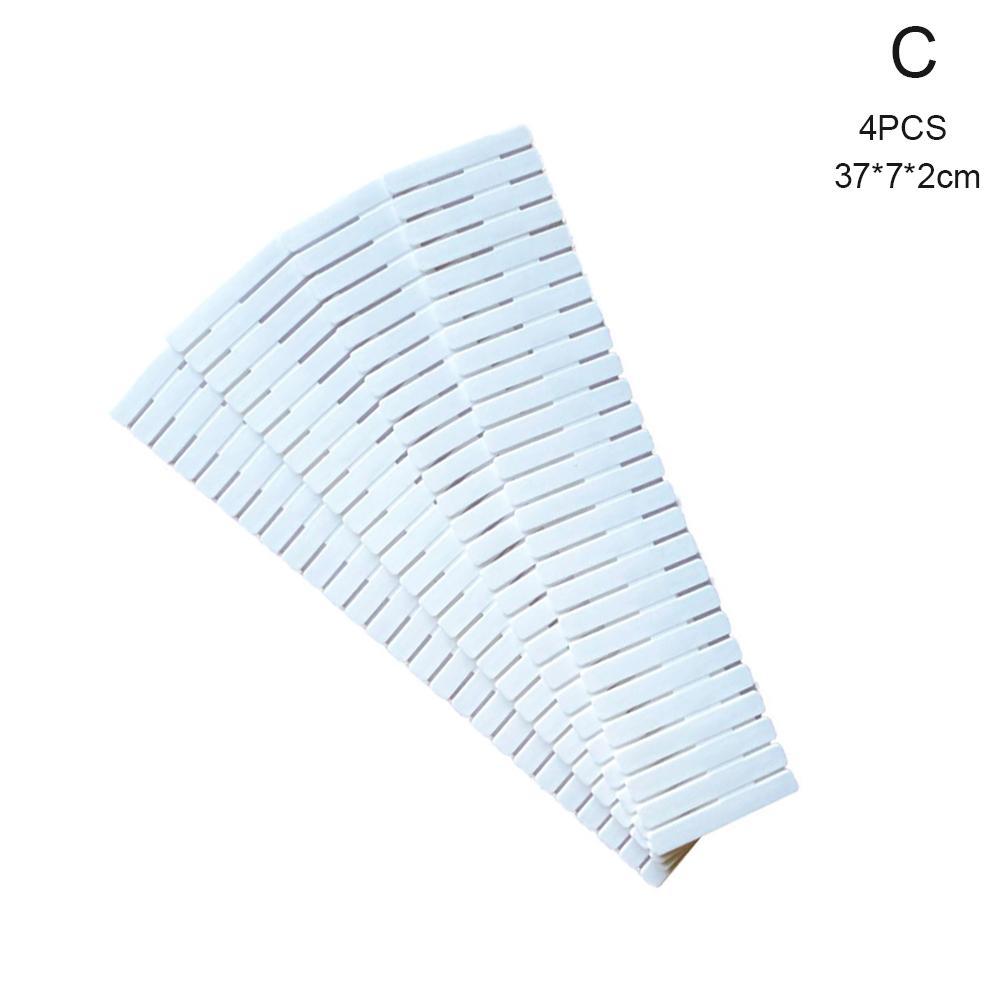 Adjustable Plastic Drawer Divider DIY Storage Shelves Partition Division Combination Free Space-saving Tools Board Househol R3R4: blue 37X7X2cm