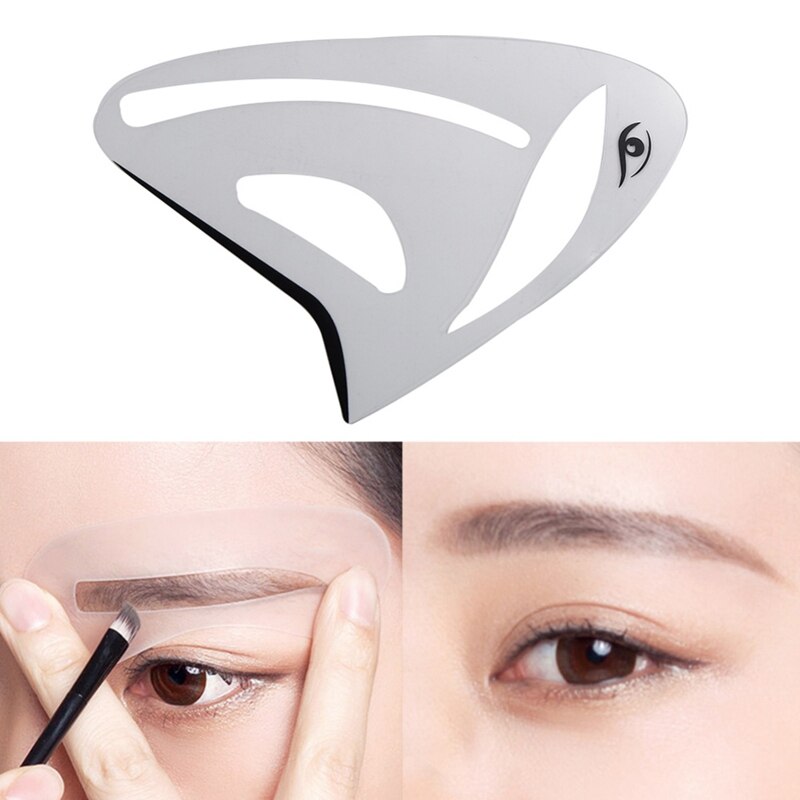 Luxe 1pc multifonction PP sourcil Eyeliner fard à paupières maquillage modèle carte visage Contour modèle pochoir carte toilettage outils de bricolage