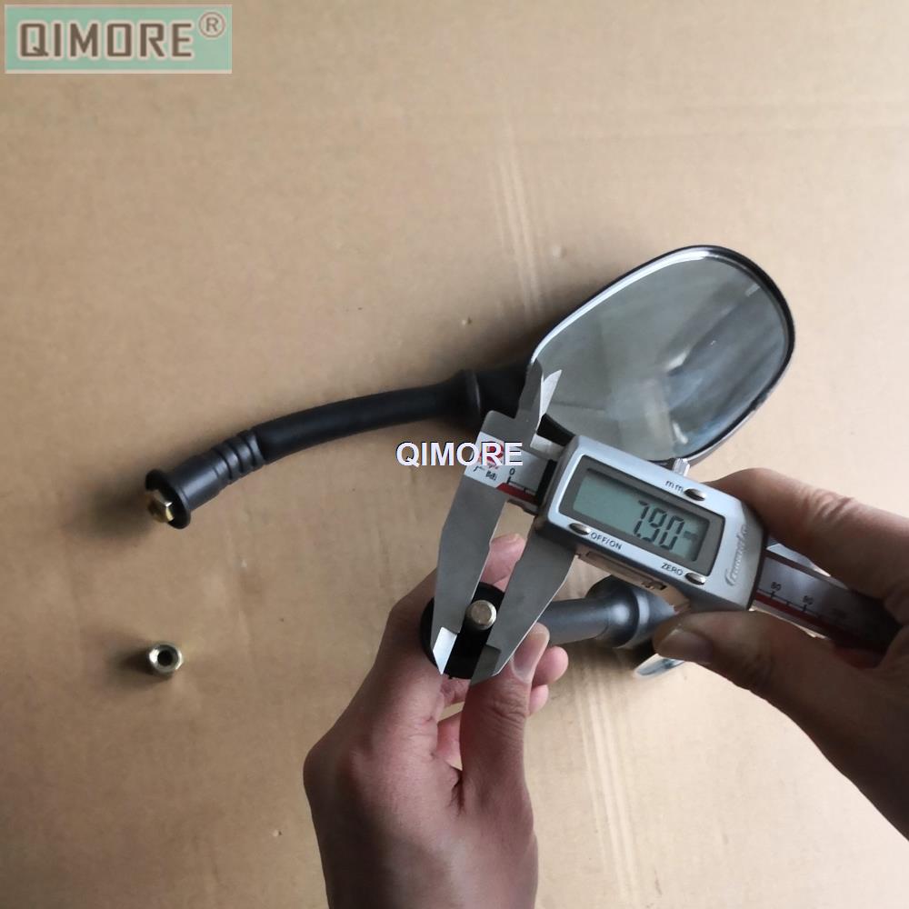 Spiegelset  (8mm rechtse draad) voor scooter bromfiets knappe jongen tank sportief sunl vip toekomstige kampioen baja  be500 wuyang  wh100t