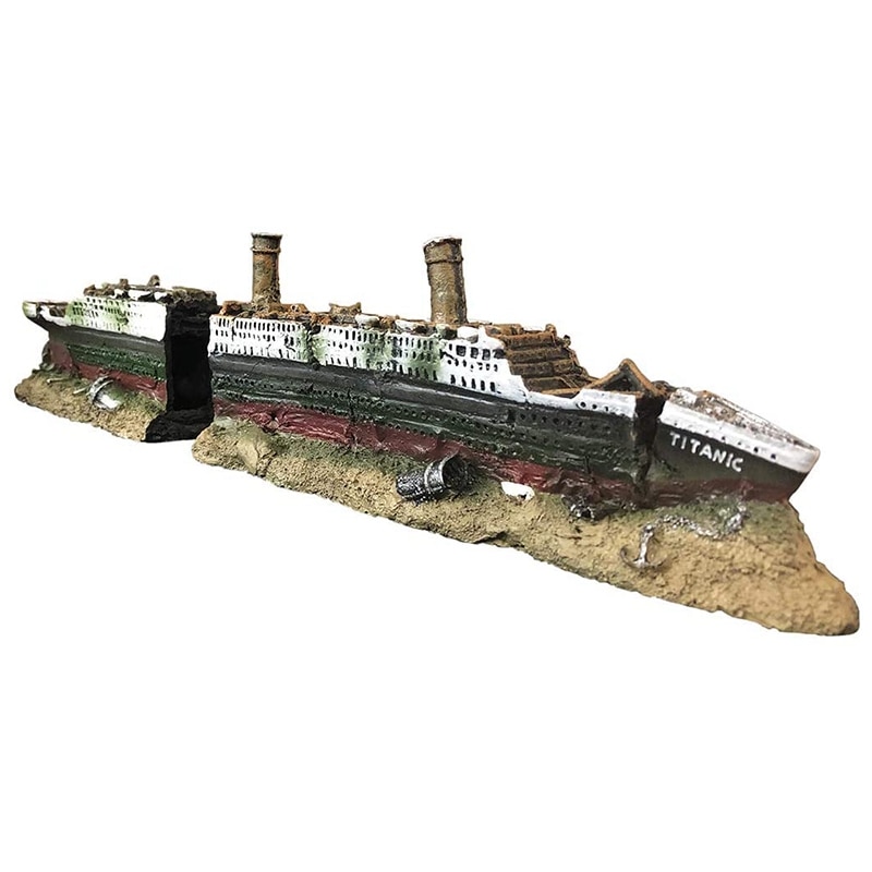 Decoraciones para acuarios, decoraciones de barcos de resina, decoraciones de barcos hundidos, decoraciones de Protección Ambiental para acuario