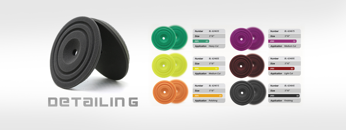 DETAILING Car Polishing Kit Buffing Pad Set Foam Sponge Waxing Pad Kit Tool For Polisher DA/RO/GA Auto Care Buffing Pads: sponge / Blue