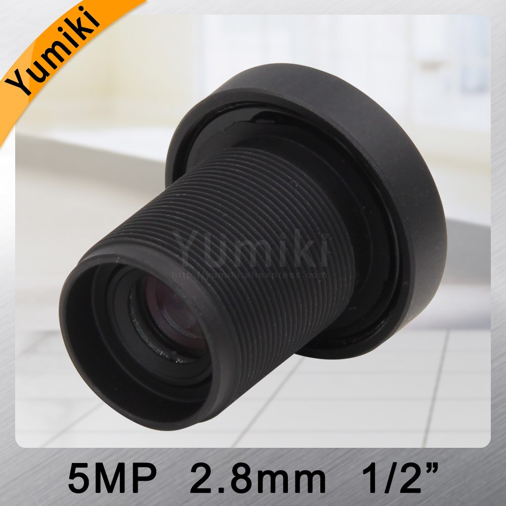 Yumiki 5.0Megpixel M12 MTV 2.8mm 5MP 1/2" HD CCTV Camera Lens IR HD Security Camera Lens Fixed Iris