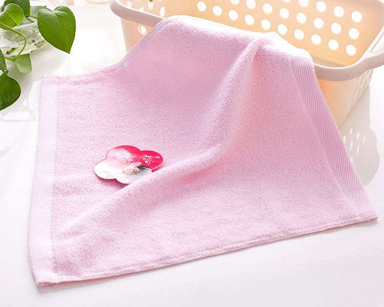 30*30Cm Bamboe Cellulose Kleur Vierkante Handdoek Reclame Water Absorberende Kinderen Gezicht Handdoek: Roze