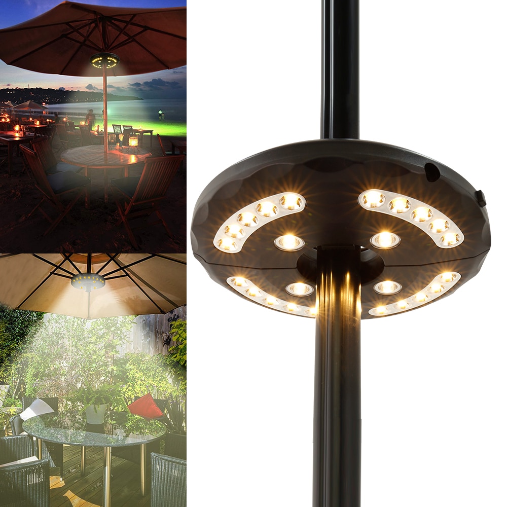 24 Led Outdoor Polen Tent Camping Led Lantaarn Polen Paraplu Licht Draagbare Strand Tent Patio Tuin Noodverlichting