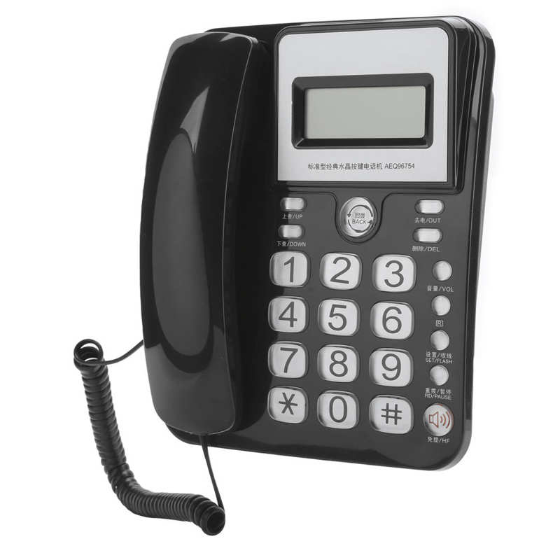 AEQ96754 Large Button Desk Phone ID Caller Single Wired Corded Telephone for Home Office ID Caller Telephone