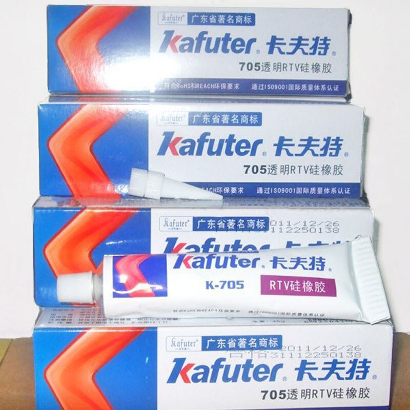 Genuine Kafuter k-705 RTV Silicone Rubber Electronic Glue Sealant Transparent Organosilicon 45g