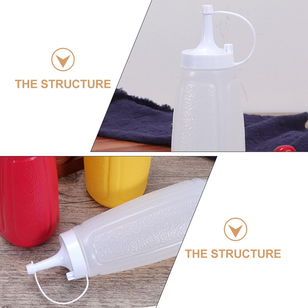 Keczup wyciskany butelka z pokrywką plastikowa musztarda majonez ściskać butelka dozownik