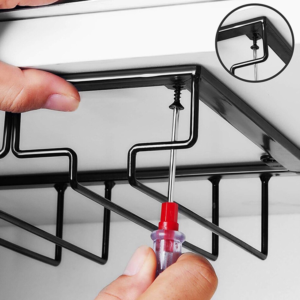 Soporte para colgar tazas, soporte para tazas con 4 ranuras, , de hierro, para Cocina