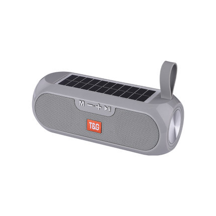 Solar Radio FM Radios MP3 Outdoor Portable Wireless Bluetooth V4.2 Speaker Music Sound Box Subwoofer Bass Aux Hifi Stereo Mp3: Silver