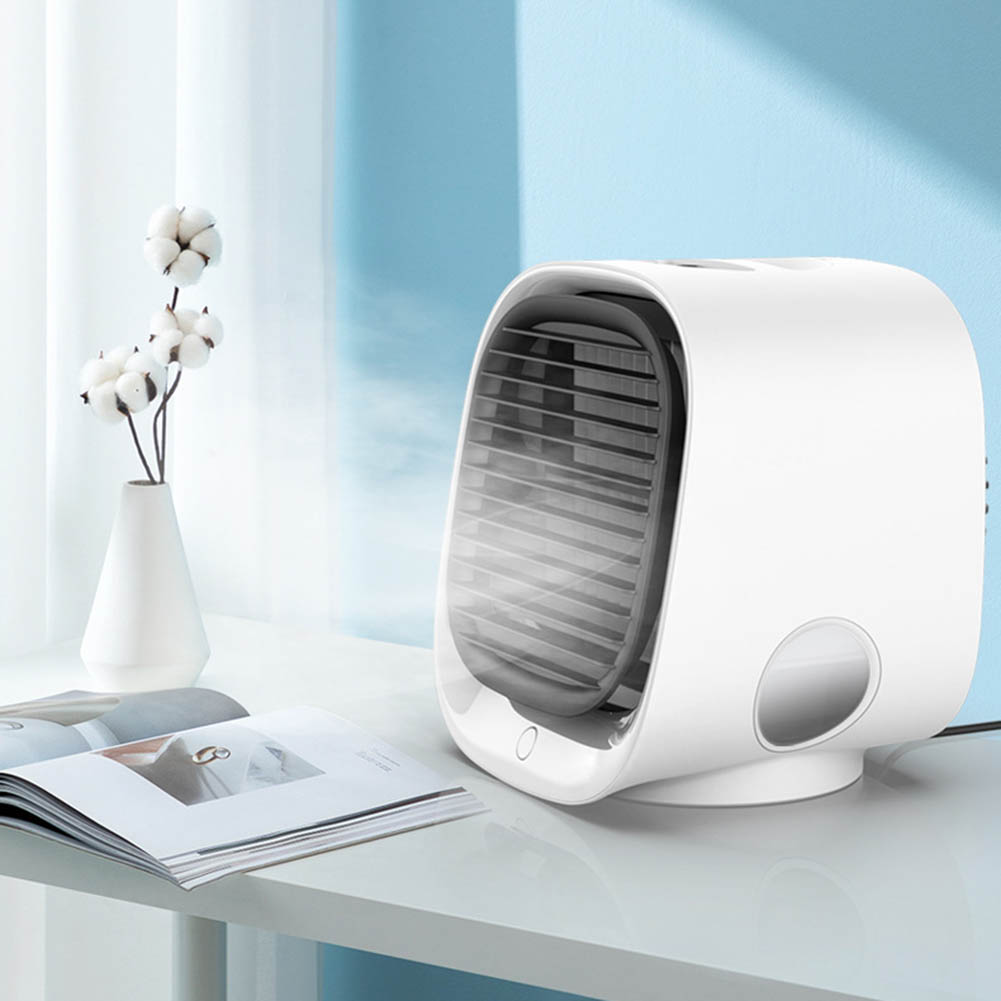 Mini Portable Air Conditioner 300ml Water Tanks USB Charging Desktop Air Cooler Fan Personal Space Fan Cooler Conditioning