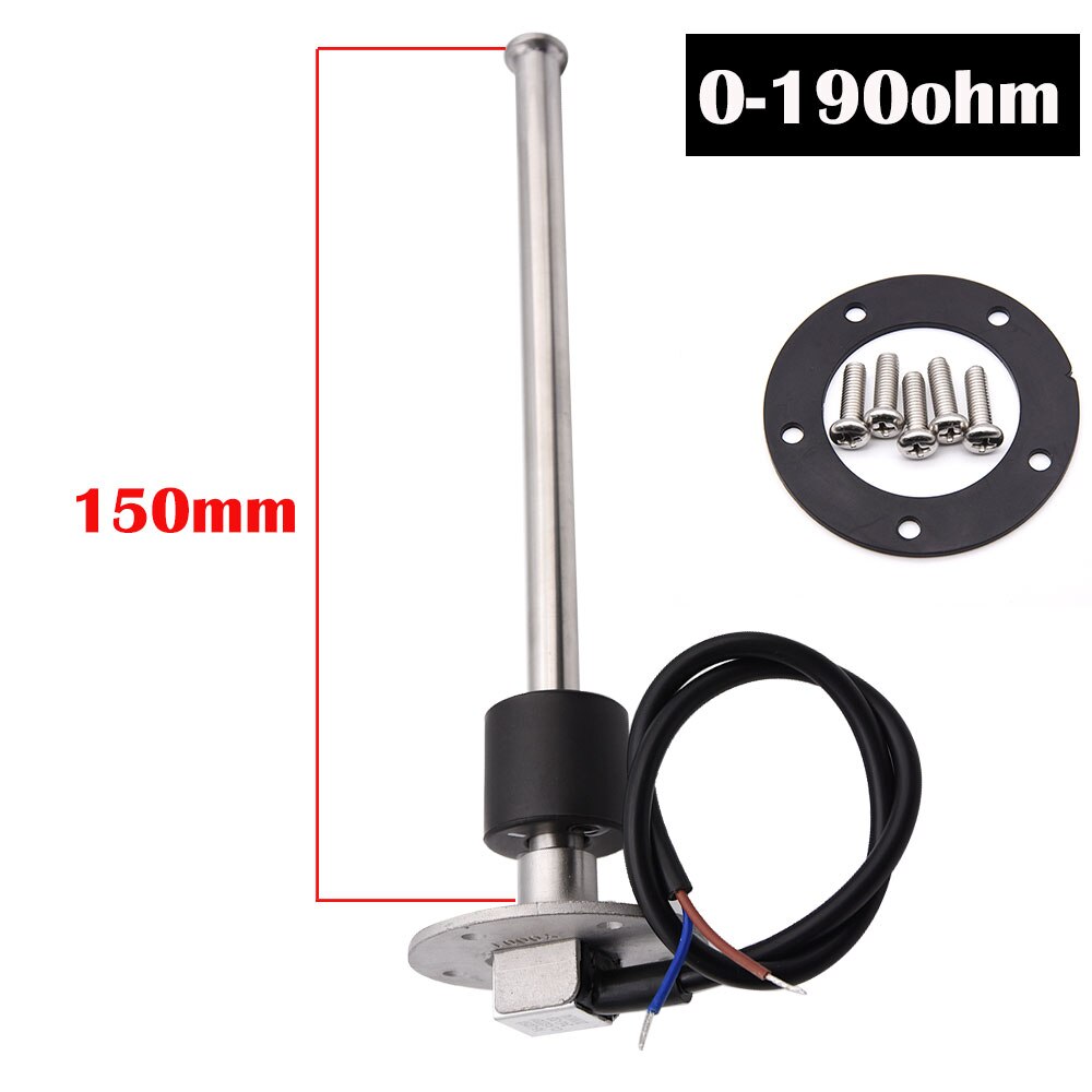 0 ~ 190ohm Brandstofniveausensor Waterdichte IP67 Boot Auto Water Niveau/Brandstofmeter Met 52Mm Gauge 150/200/250/300/350Mm: 150mm-190 ohm