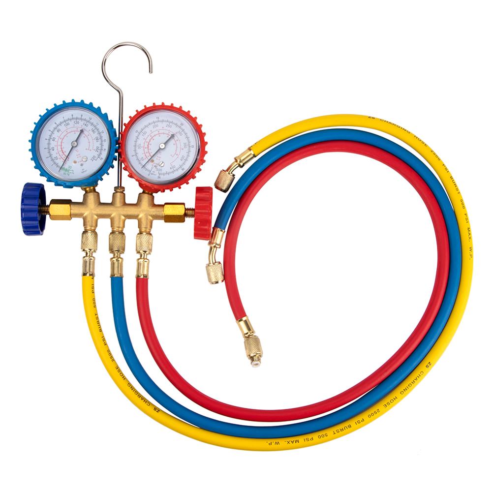 Car Air Conditioning Refrigerant Manifold Gauge Set Freon Meter for R134A R12 R22 R502 Refrigerant