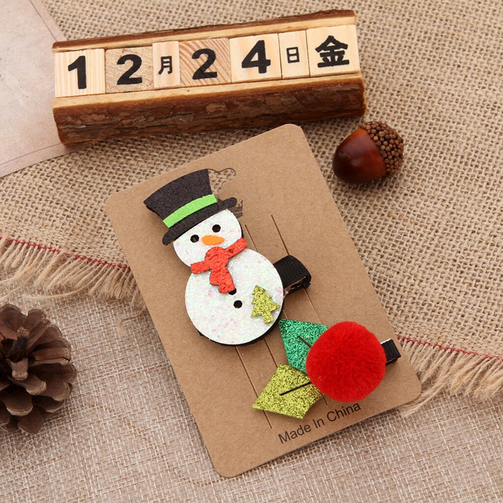Acessórios para o cabelo do bebê meninas da árvore de natal dos desenhos animados do cartão de cabelo headwear conjunto opaska dla dziewczynki: B