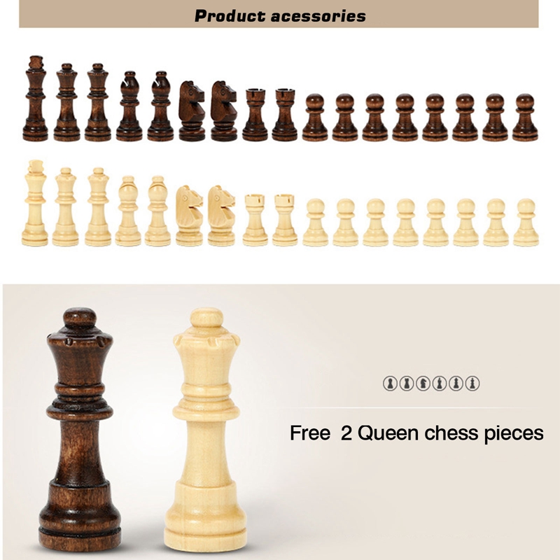 TopMagnetic Wooden Chess and Checkers Set Board Games for Kids and Adults for Travel Portable Folding Beginner Chess Set