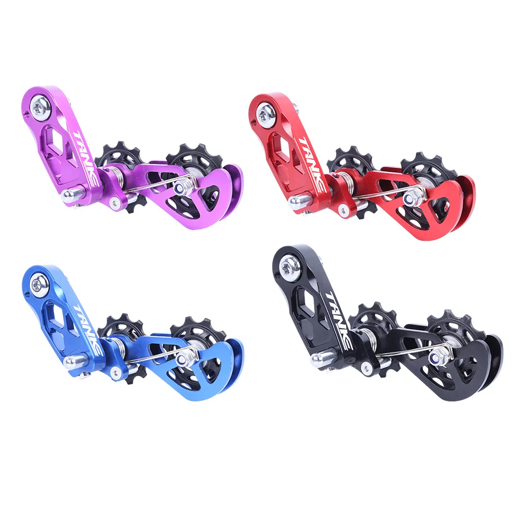 Tensor de cadena de bicicleta para cadena de 8 velocidades de hasta 12 velocidades, polea desviadora trasera, guía de cadena, accesorios para bicicleta