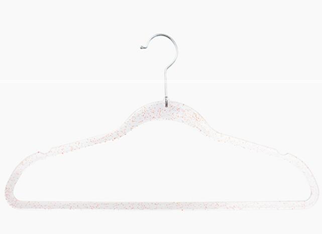 Cintres antidérapants en plastique de 40 à 45cm, 10 pièces/lot, cintres transparents pour vêtements, cintre Invisible pour garde-robe: Transparent red45cm