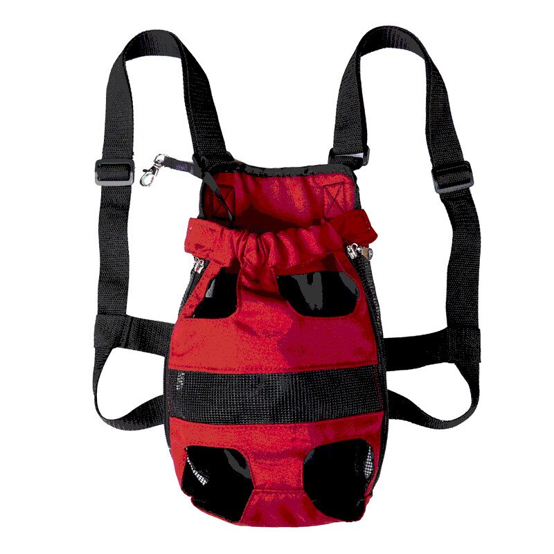 Kæledyr hund bærer rygsæk rejser skulder store poser bærer front brystholder til hvalp: Rød / S