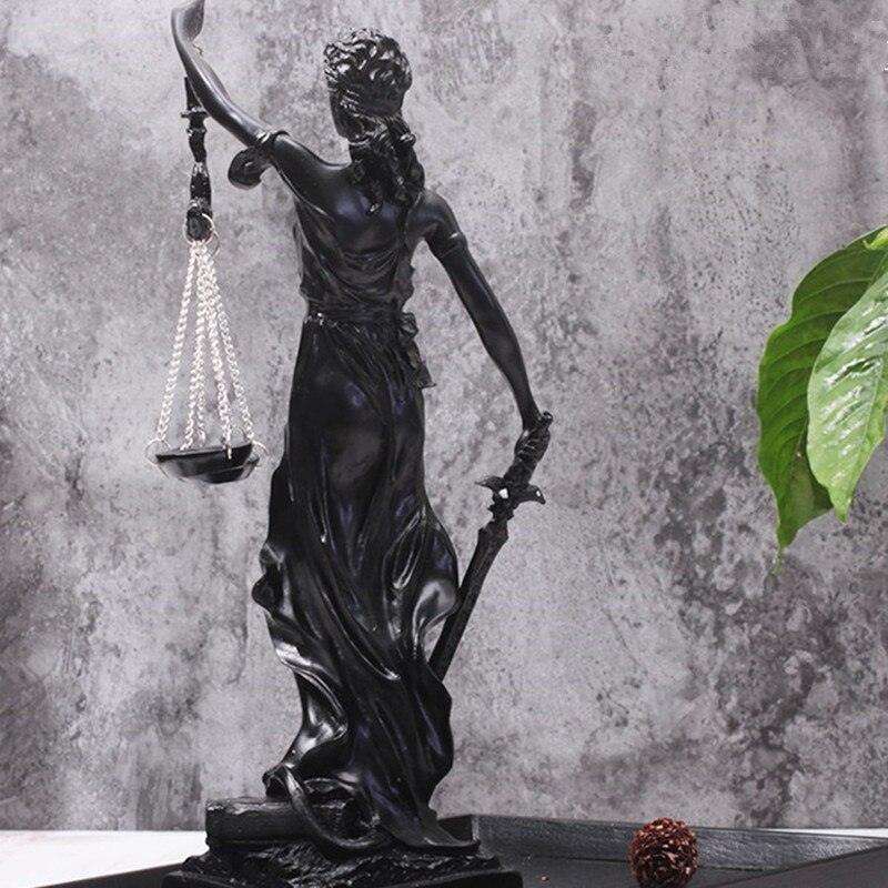Deusa da justiça grega estátua/anjos justos resina escultura, pessoas ornamentos, acessórios de decoração para casa do vintage, artesanato de escritório