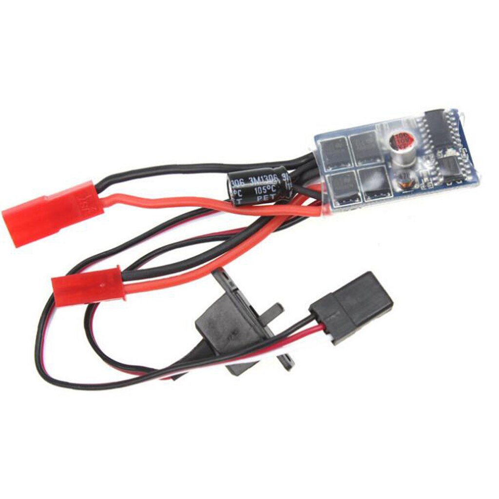RC Auto 10A Brushed ESC Two Way Motor Speed Controller Geen Rem Voor 1/16 1/18 1/24 Auto Boot Tank + FS