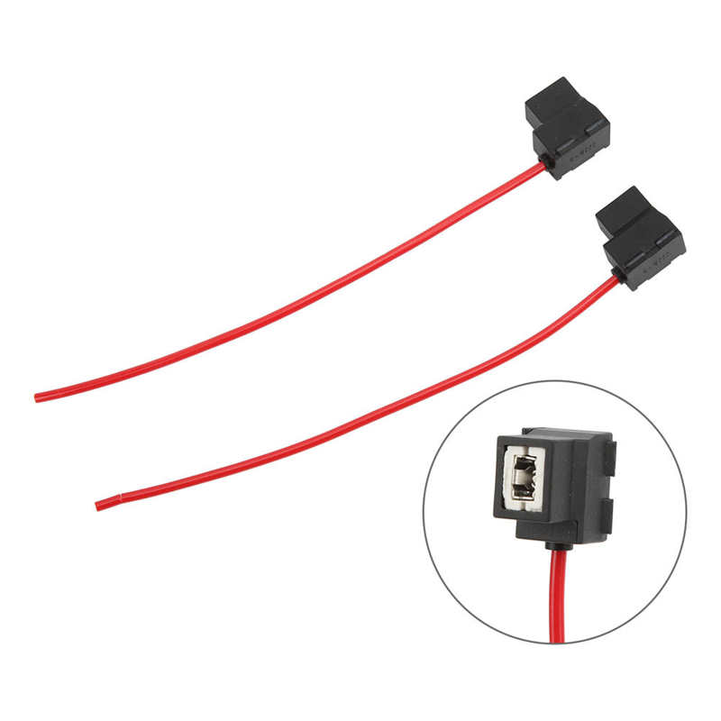 Ampoule H1 femelle, prise coudée, Plug and Play avec faisceau de câbles 1 mm² pour DC 12V-24V 2 pièces