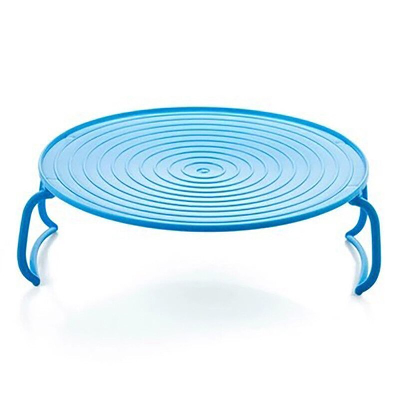 Magnetron oven verwarming stoomrek dubbele isolatie schaal stoomrek kommen houder organizer gereedschap keukenaccessoires: Blauw