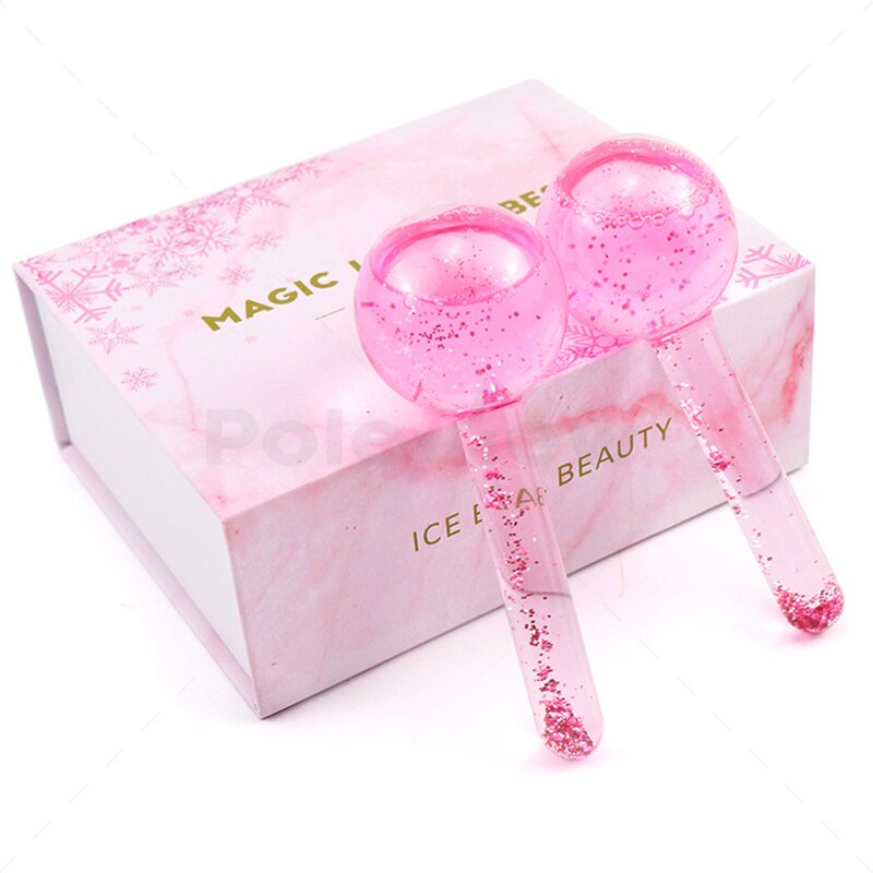 Beauty Ice Hockey Energy-bola de cristal para belleza, refrigeración Facial, ondas de hielo para masaje Facial y ocular