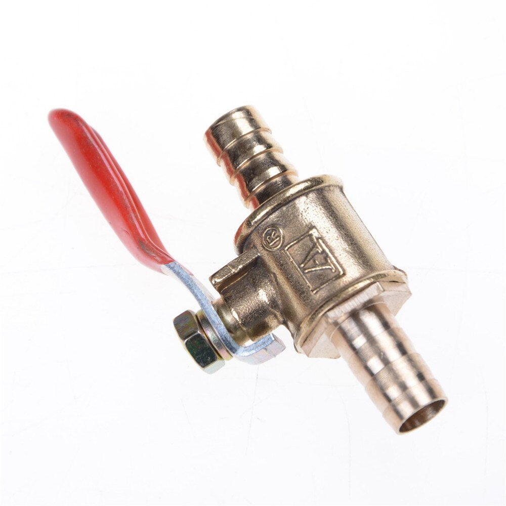 1PC Brass Water/Air Gas Fuel Line Shut-off Ball Valve 5/16" Hose Barb Inline Simple Operation 8mm Motorized Ball Valve 3 Sizes