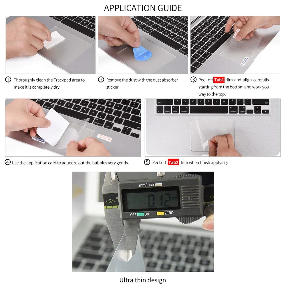 Trackpad Protector for MacBook Pro and Air 13/14/15/16Inch M1 M2 M3 Chip Touch Pad Cover Anti-Scratch Anti-Water Trackpad Skin