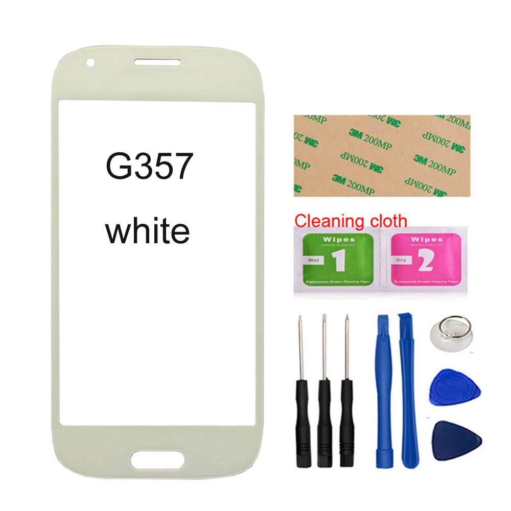 Panel frontal de cristal móvil de 4,3 pulgadas para Samsung Galaxy Ace Style LTE G357, cristal frontal (digitalizador sin Panel de pantalla táctil), vidrio exterior: White Have Tools