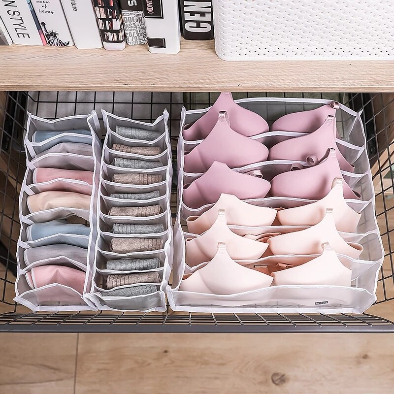 Boîte de rangement pour jeans à 11 grilles, placard, garde-robe, compartiments pour vêtements, tiroirs, sous-vêtements, chaussettes, séparation, organisateur de maison
