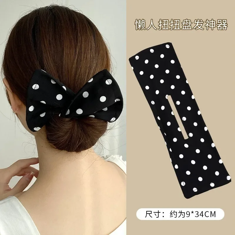 Dispositivo de grampo de cabelo em forma de arco feminino doce e adorável grampo de cabelo rápido coque ferramentas de estilo de cabelo trança hairbands ferramentas de penteado: ROXO