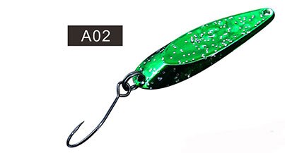 1 st fiskedragssked öring 2.5g metalljiggar spinnerbait wobblersked: A02