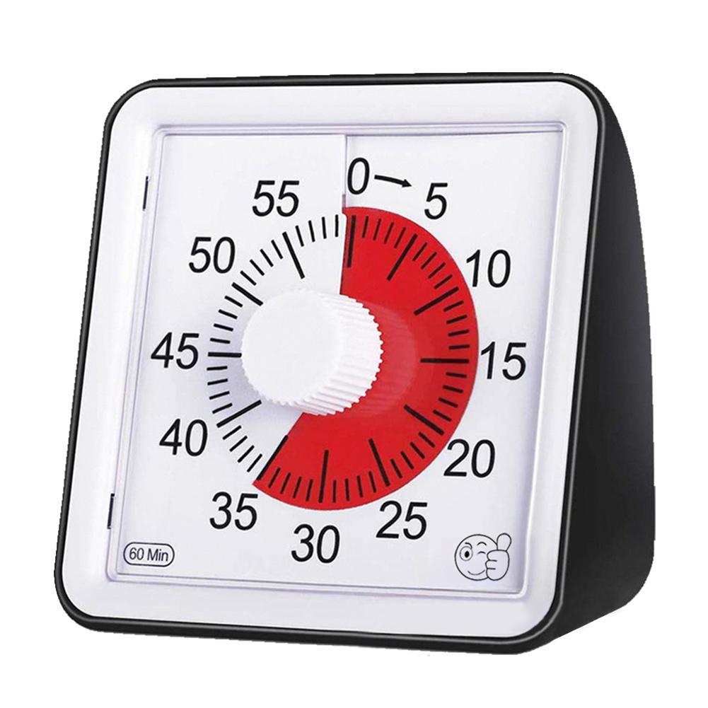 60 Minutes Visual Analog Timer Silent Countdown Clock Time Management Tool For Kids Adults Safe Durable Home Use: Default Title