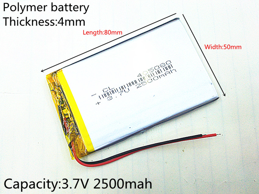 3.7 V 2500 mAh 405080 Lithium Polymeer Li-Po li ion Oplaadbare Batterij cellen Voor Mp3 MP4 MP5 GPS PSP mobiele bluetooth