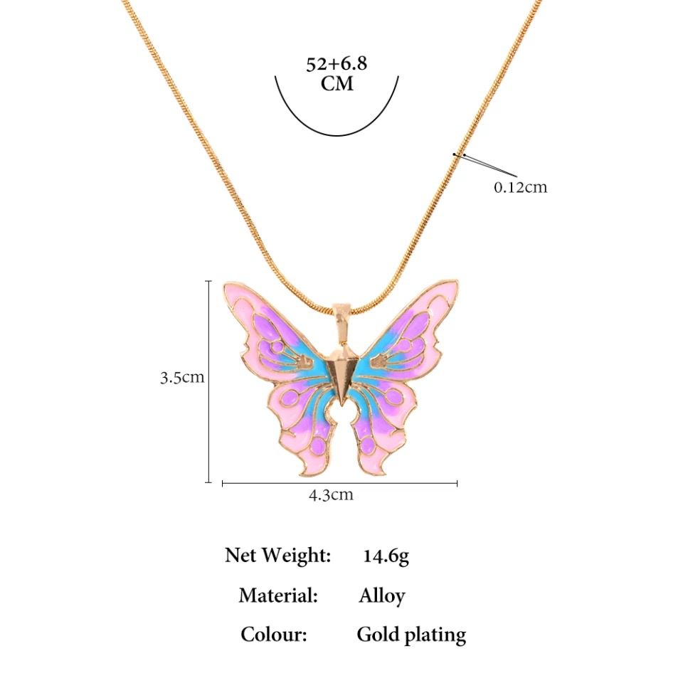 Collar bohemio con colgante de mariposa para mujer, Color dorado, Retro, Simple, perla de imitación, collares para clavícula, de joyería para pareja y chica