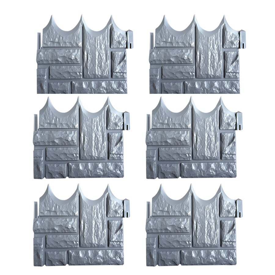 6Pcs Garden Fence Plastic Fencing Lawn Grass Edging Barrier Garden Yard Plant Flower Bed Border Fence