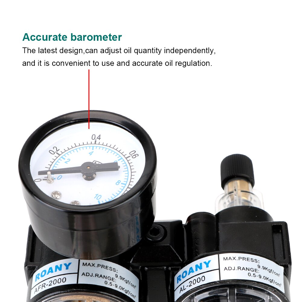 Compresseur d'air avec séparateur de compteur d'huile et d'eau, unité de traitement de l'air AFR 2000 + AL 2000 G1/4 "AFC 2000