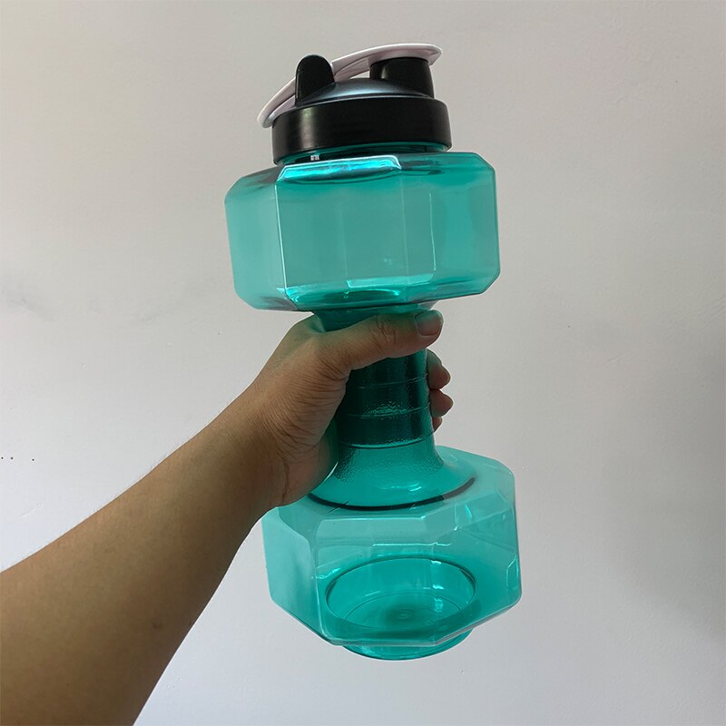 Haltère Portable 1.5L/2.5L capacité formateur bouteilles d'eau étanche incassable bouteille en plastique Shaker Fitness salle de sport bouilloire: YELLOW