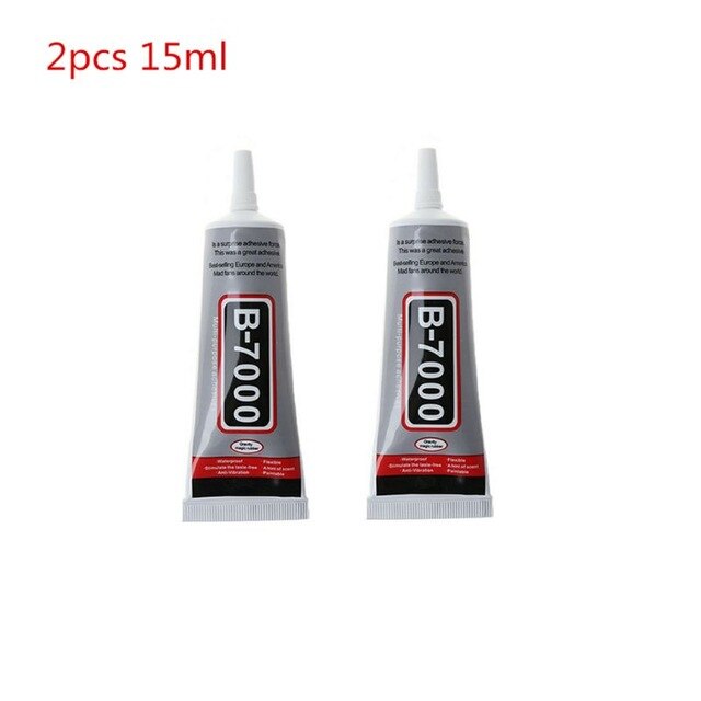2Pcs B7000 Multi Purpose Epoxy Resin Liquid Adhesives Crafts Glass Touch Screen Cellphone Repair Super Glue Tool 15/25ml: 15ml