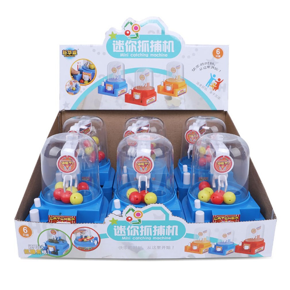 Girls And Boys Mini Ball Catching Machine Small Toy Plastic Candy Ball Gripper for Kid Educative Toy