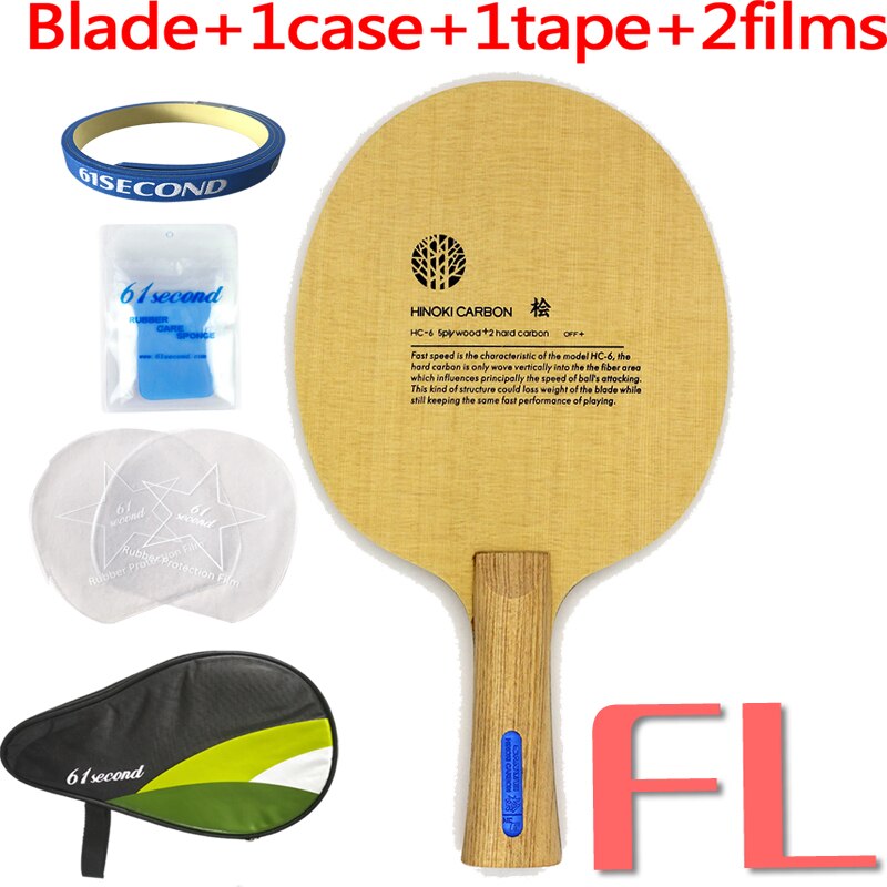 SANWEI HC6S Hinoki di Carbonio lama tennis Da Tavolo/ping pong lama/lama di tennis da tavolo pipistrello: FL con HM case