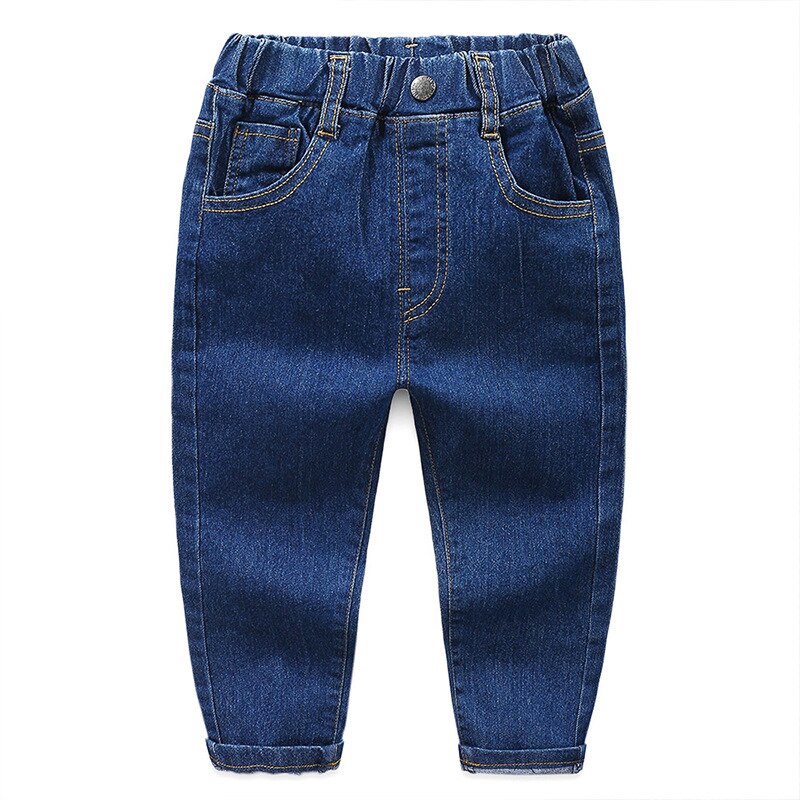 Kinderen 3 kleuren jeans lente & zomer stijl denim broek katoenen broeken voor baby jongens & meisjes, kinderkleding 2-7y: Blauw / 6