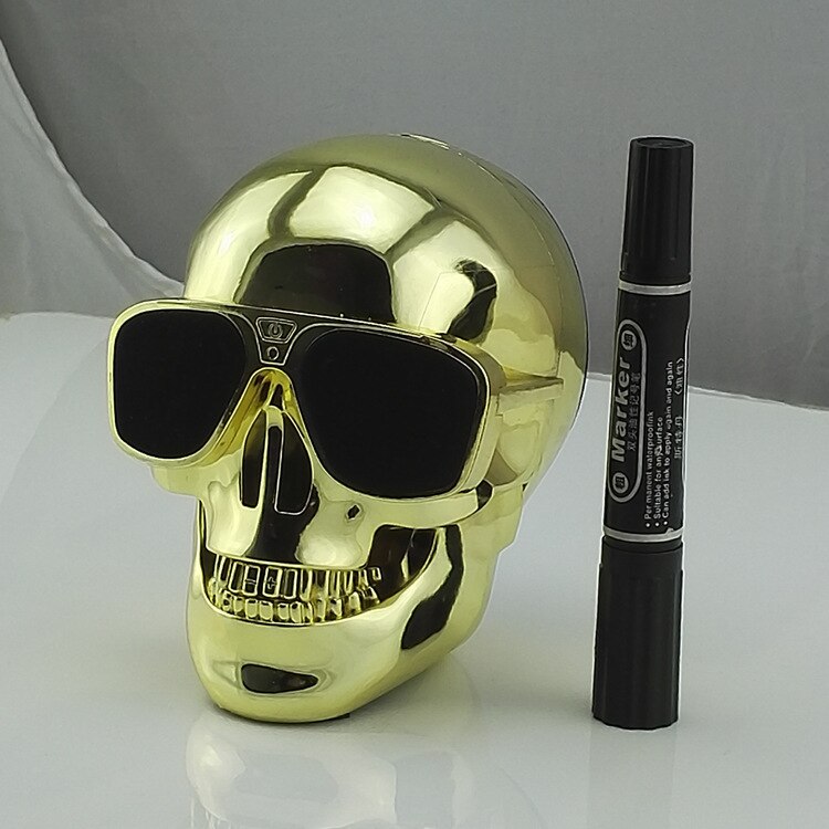 Ghost Skull Shape Plastic Metallic Wireless Bluetooth Speaker Sunglass NFC Skull Speaker Mobile Subwoofer Multipurpose Speaker