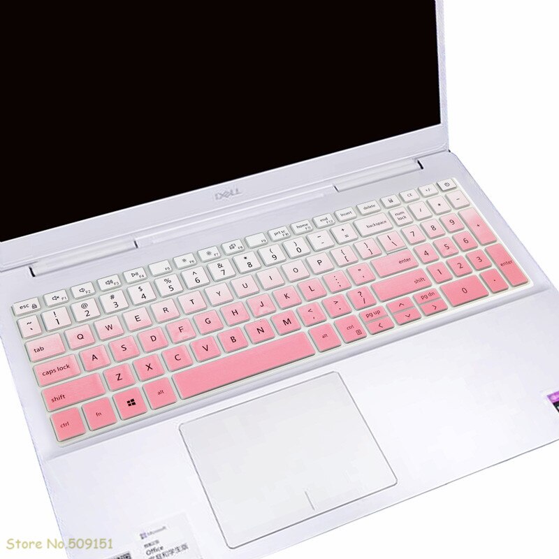 For Dell Inspiron 15 3000 3501 3502 3593 3505 , inspiron 15 5501 5502 5505 5508 Laptop Keyboard Cover Skin Protector: Gradual pink