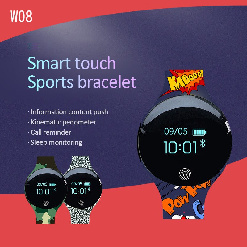 Mode H8 Smart Touch Armband Sport Opname/Slaap Monitoring/Camera Multifunctie Bluetooth Horloge Armband Band Stappenteller