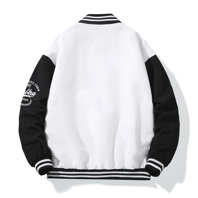 Mannen Bomber Jacket Gedrukte Letters Baseball Jassen Lente Knoppen Windjack Losse Jas Mannelijke Uitloper Paar Kleding